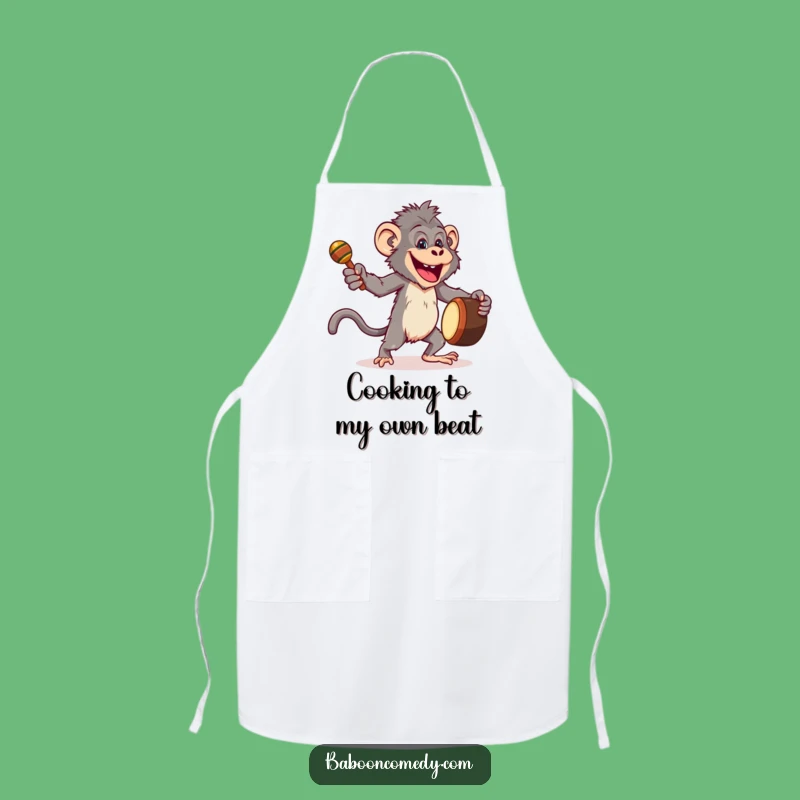 Funny Joyful Baboon Apron - Kitchen Dance Party Fun