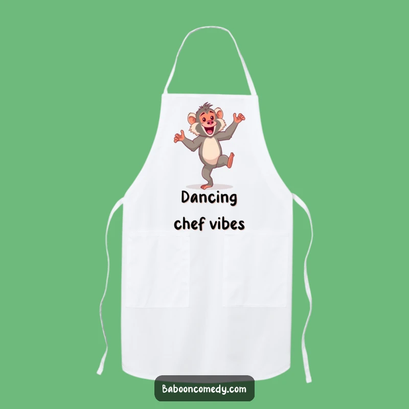 Funny Kawaii Baboon Dance Apron - Kitchen's Funky Chef Gift