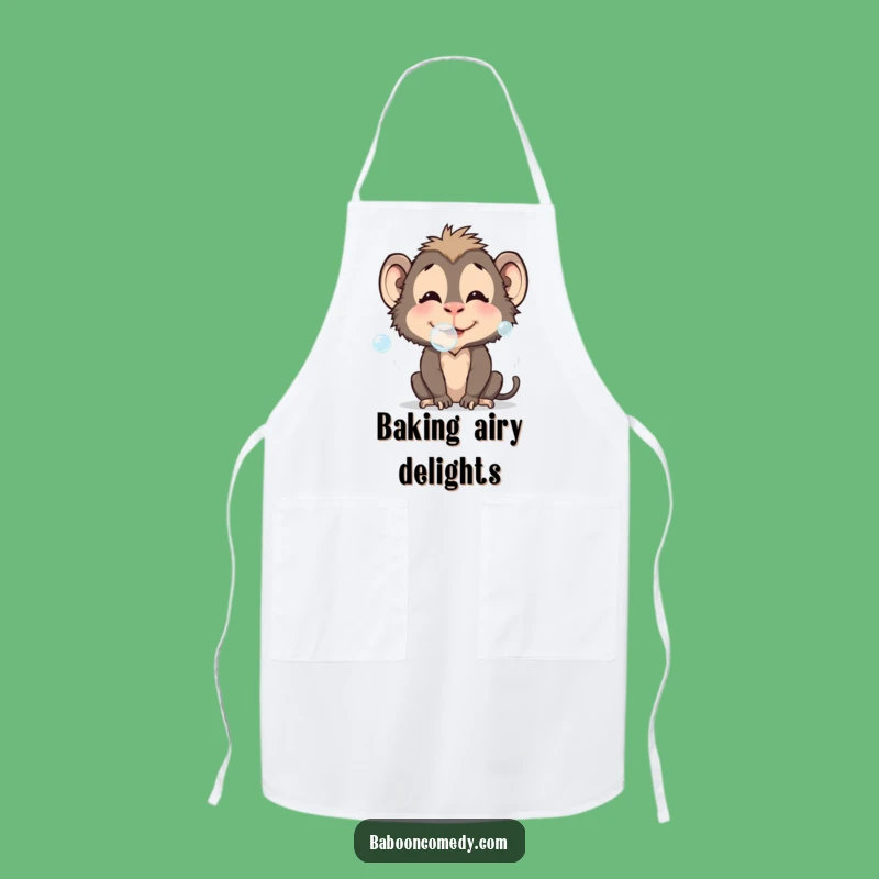 Funny Baboon Bubble Apron: Kitchen Fun & Playfulness, Perfect Chef's Funny Gift!