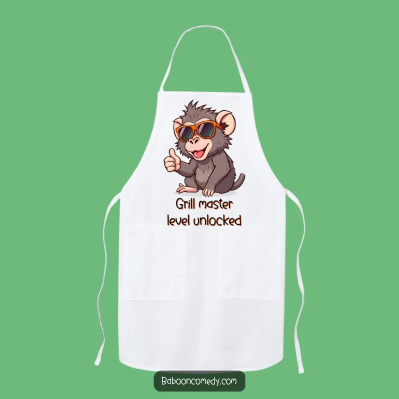Funny Thumbs Up Baboon Apron: Cook in Style, Hilarious & Perfect Funny Gift