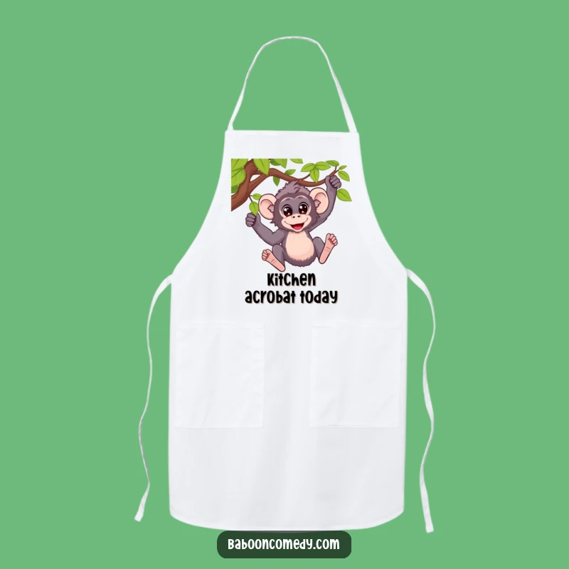 Funny Baboon Vine Swing Apron: Kitchen Adventure, Wide Eyed Fun, Perfect Funny Gift