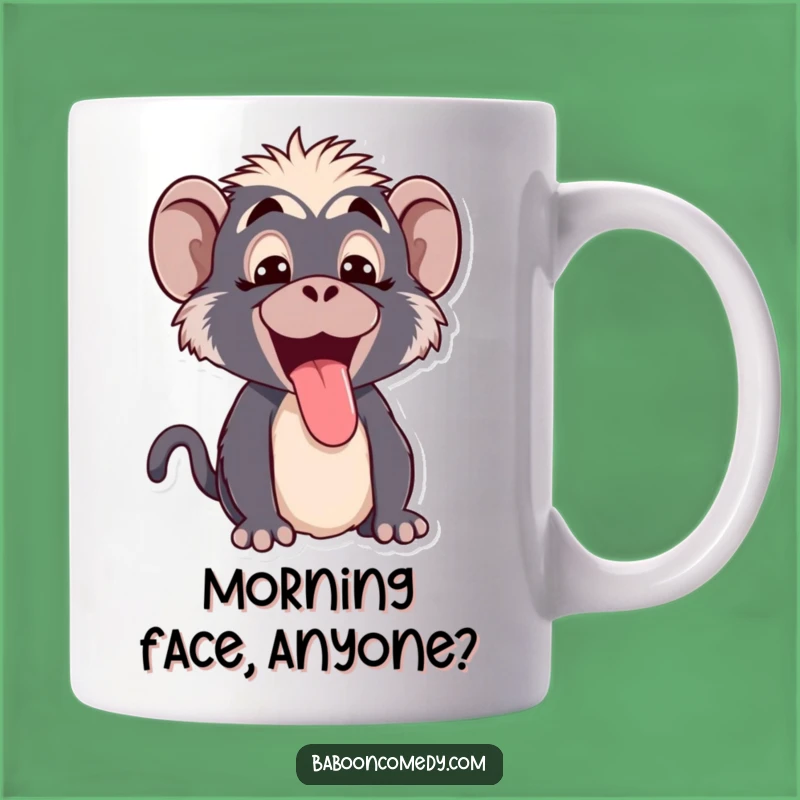 Funny Kawaii Baboon Tongue Mug: The Perfect Silly Gift for a Cheeky Friend