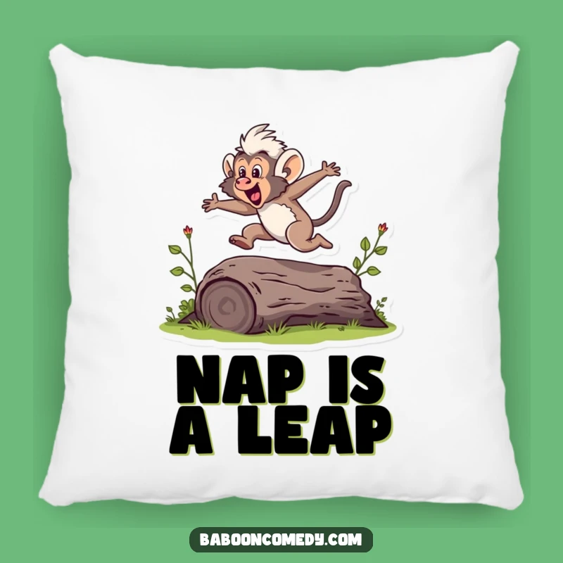 Funny Baboon Jumping Pillow: Comfy Humorous Gift for Active Homes