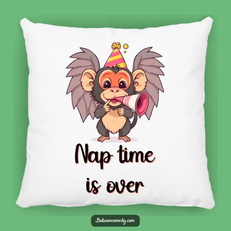 Funny Baboon Pillow: Soft & Comical Couch Cushion, Adorable Funny Gift!
