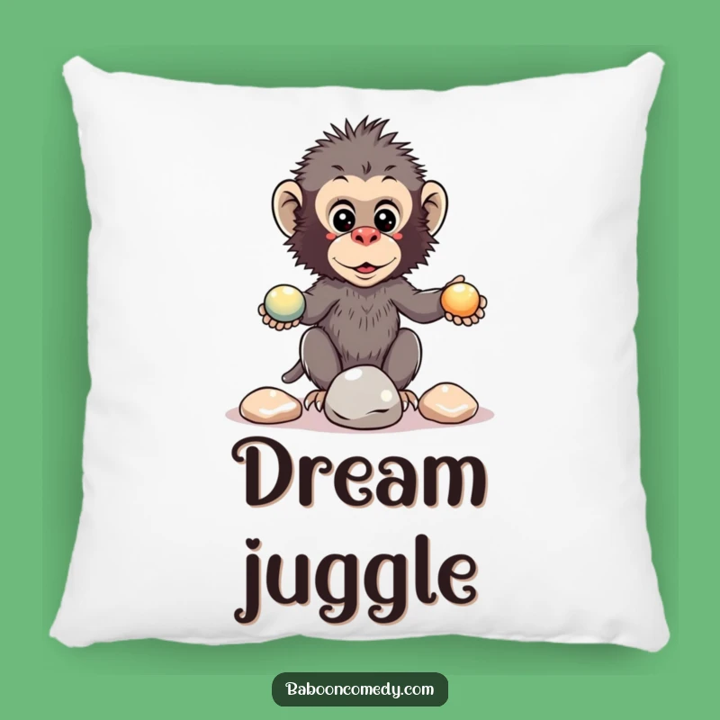 Funny Kawaii Baboon Juggle Pillow - Comfy Primate Skill Cushion