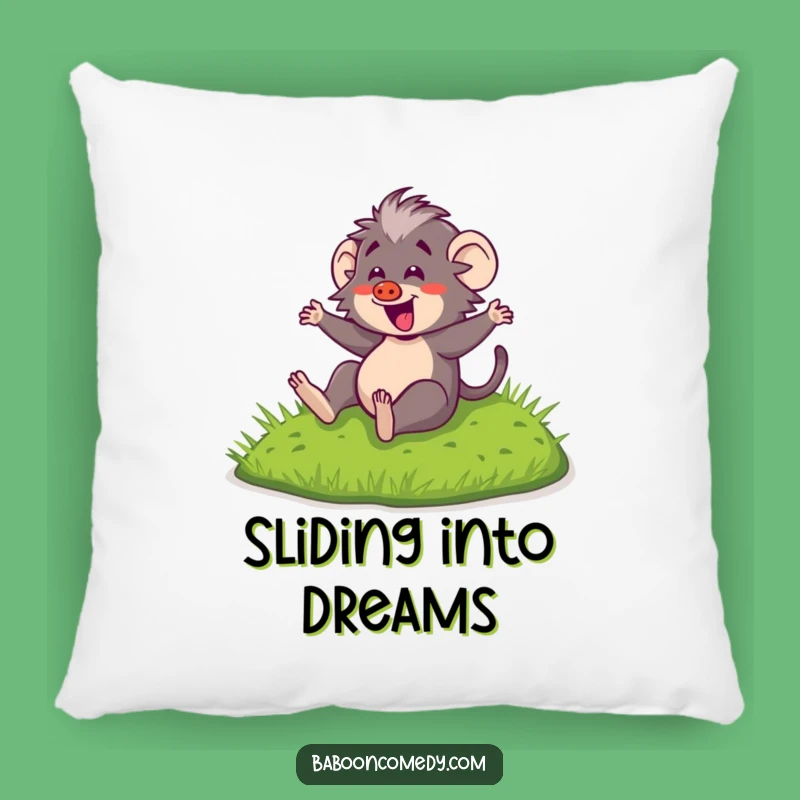 Funny Kawaii Baboon Sliding Pillow - Soft & Cute Home Decor, Comfortable Gift