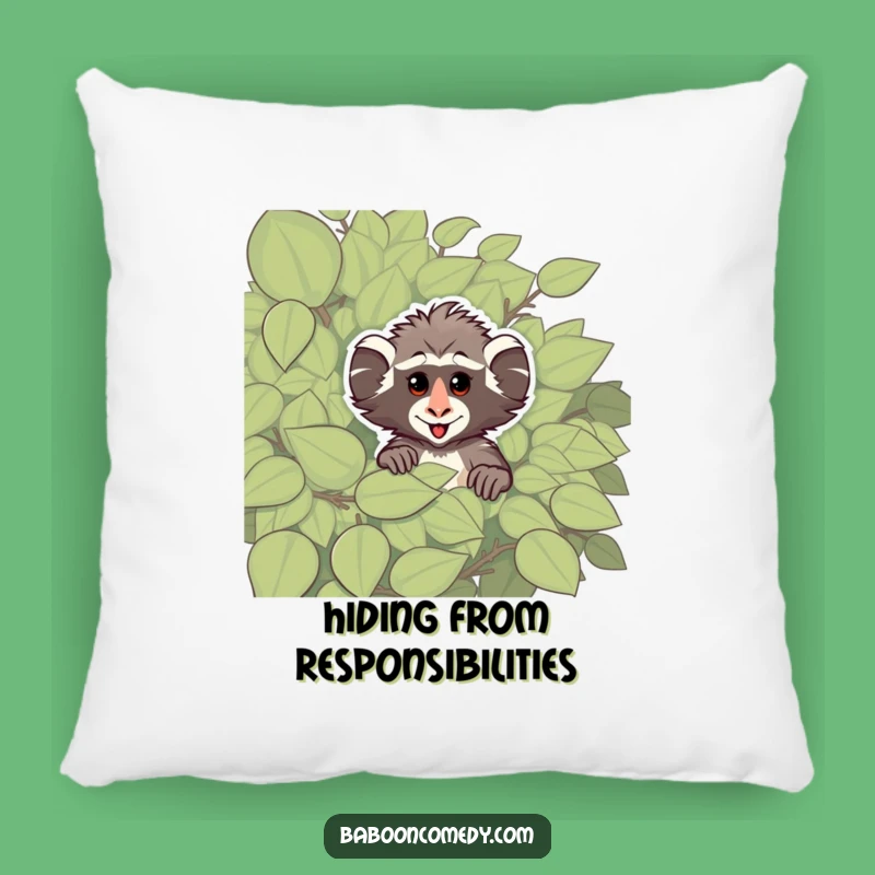 Funny Cheeky Baboon Pillow: Cozy Comfort with Primate Peeking and Playful Charm