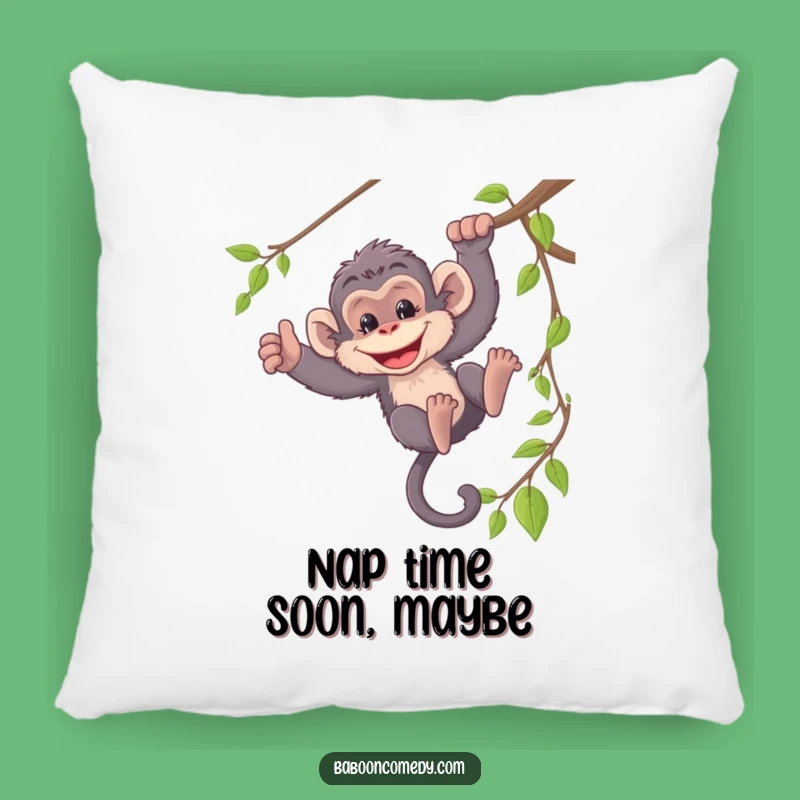 Funny Mischievous Baboon Pillow - Comfy Jungle Primate Accent, Fun Gift