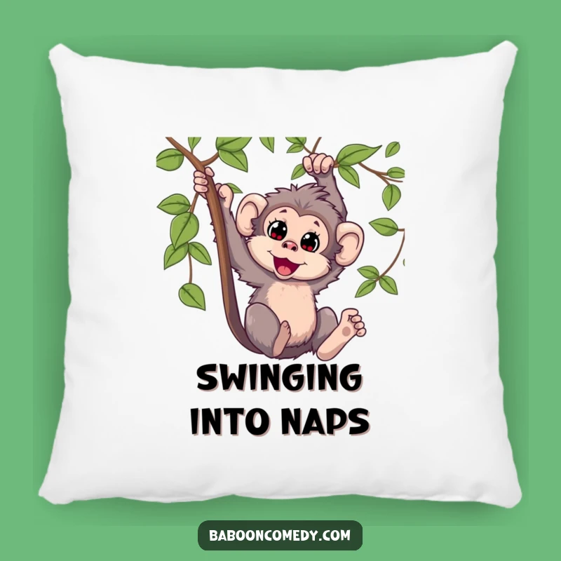 Funny Kawaii Baboon Swinging Pillow: Cozy Comfort with Primate Playfulness