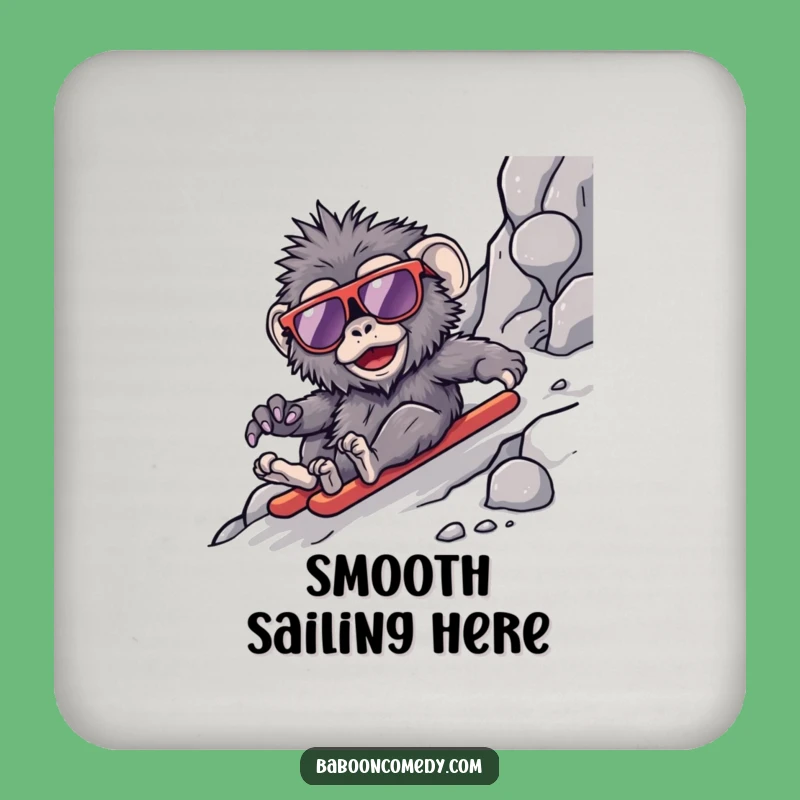 Funny Kawaii Baboon Slope Coaster - Protect Surfaces Coolly