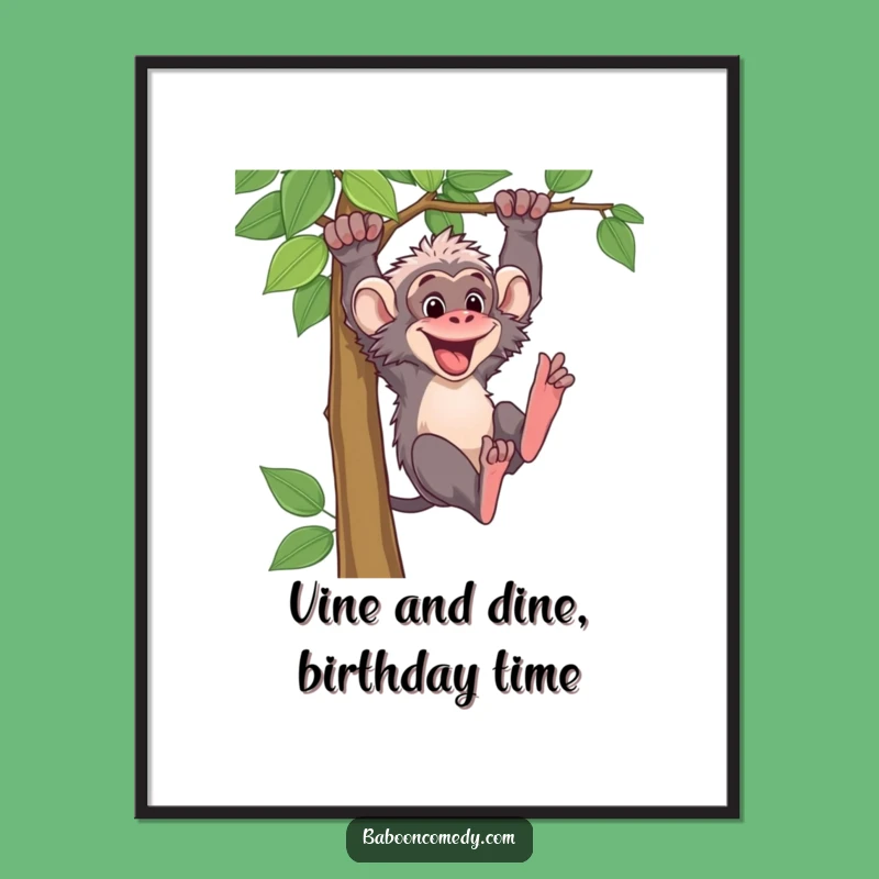 Free Printable Baboon Wall Art: Swinging Fun Jungle Humor Downloadable Art for Your Home
