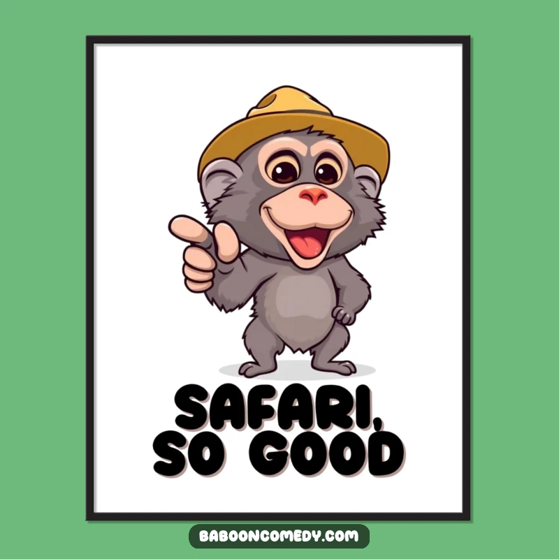 Free Printable Safari Baboon Wall Art - Funny Downloadable Decor