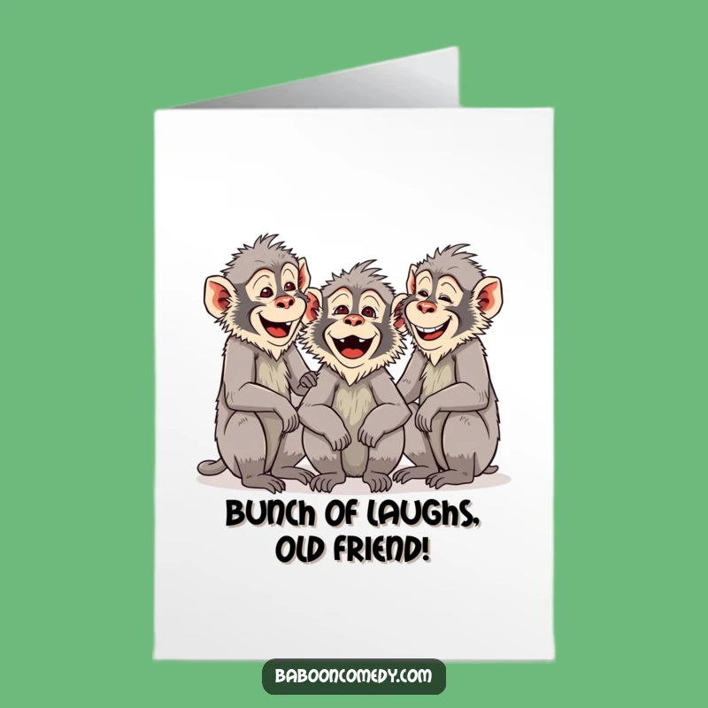 Free Printable Baboon Laughing Birthday Card - Funny Group Gift