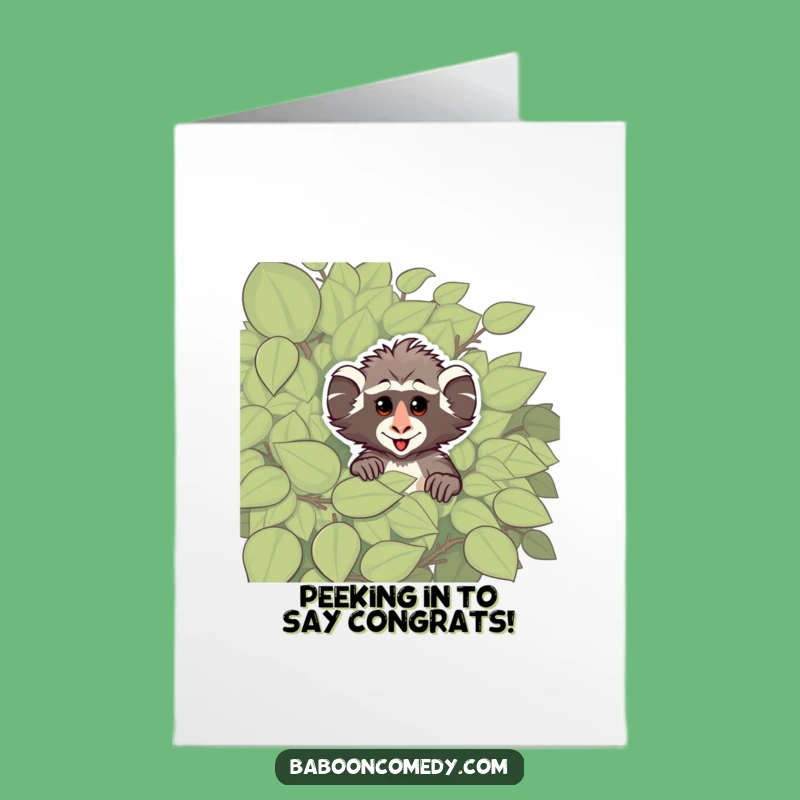 Free Printable Congrats Card: Cheeky Baboon's Secret Message, Fun Gift!
