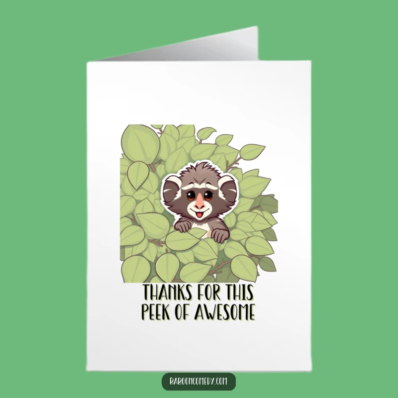 Free Printable Thank You Card: Cheeky Baboon's Thanks, Funny Downloadable Gift!