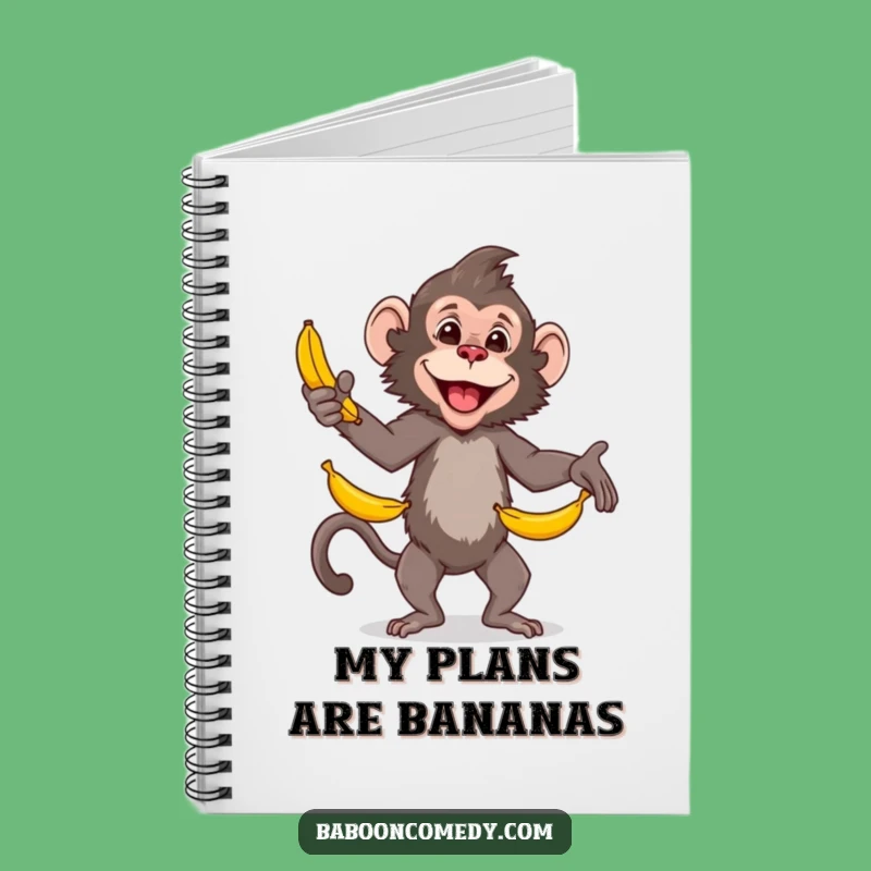 Funny Baboon Juggling Bananas Notebook: Skilled Primate Comedy Journal