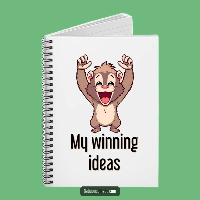 Funny Cheering Baboon Notebook - Record Your Victories and Cheers