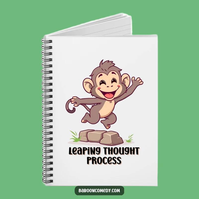 Funny Leaping Baboon Notebook: Jot Down Ideas with Energetic Primate Momentum