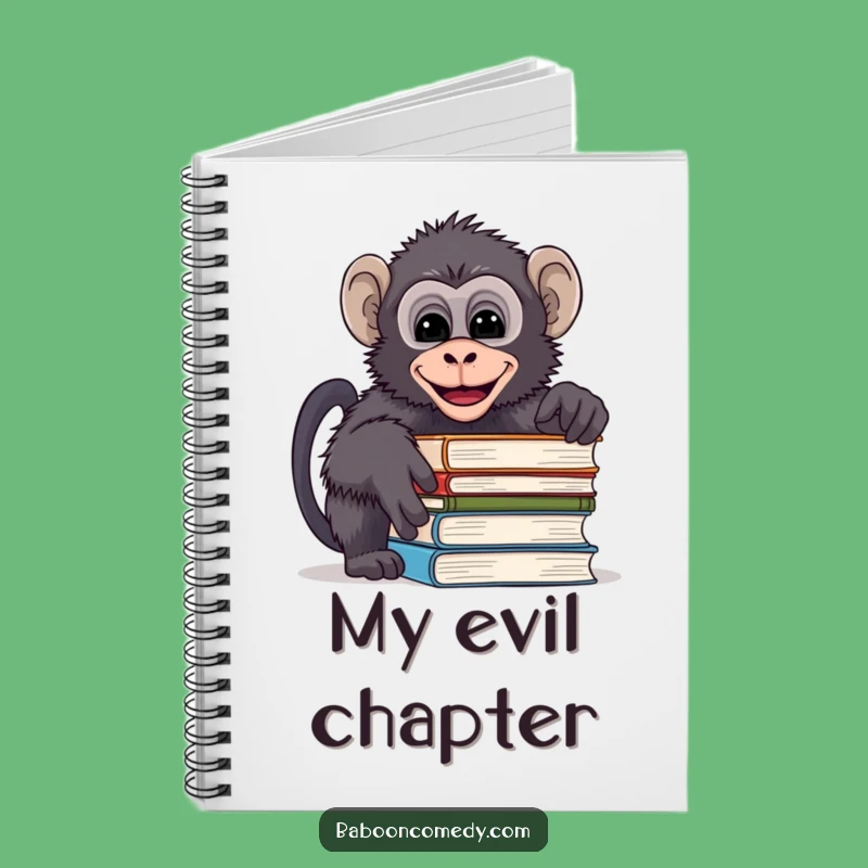 Funny Mischievous Baboon Book Notebook - Reader Baboon Journal, Clever Funny Gift Idea