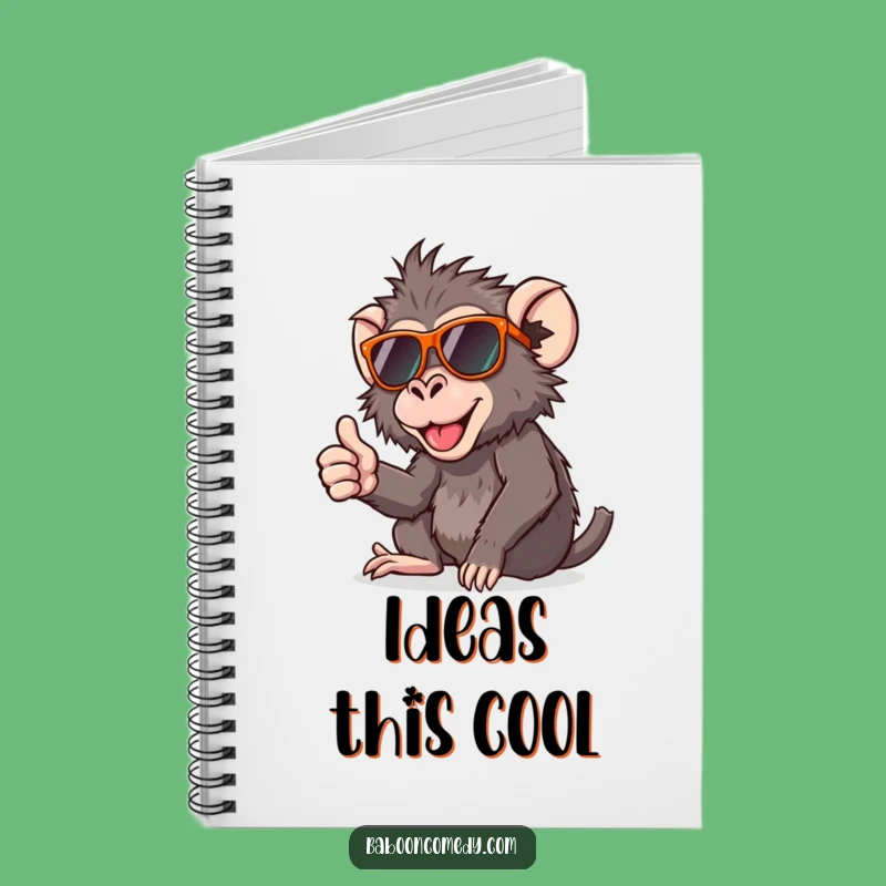 Funny Thumbs Up Baboon Notebook: Jot Down Ideas, Cool & Perfect Funny Gift