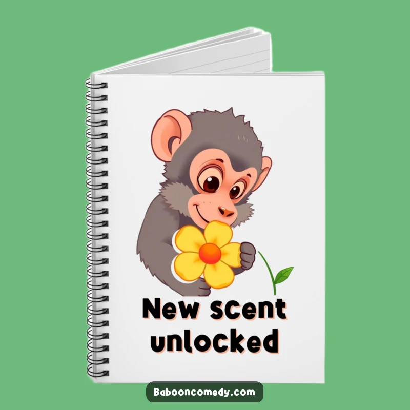 Funny Baboon Flower Inspect Notebook: Primate Nature Journal