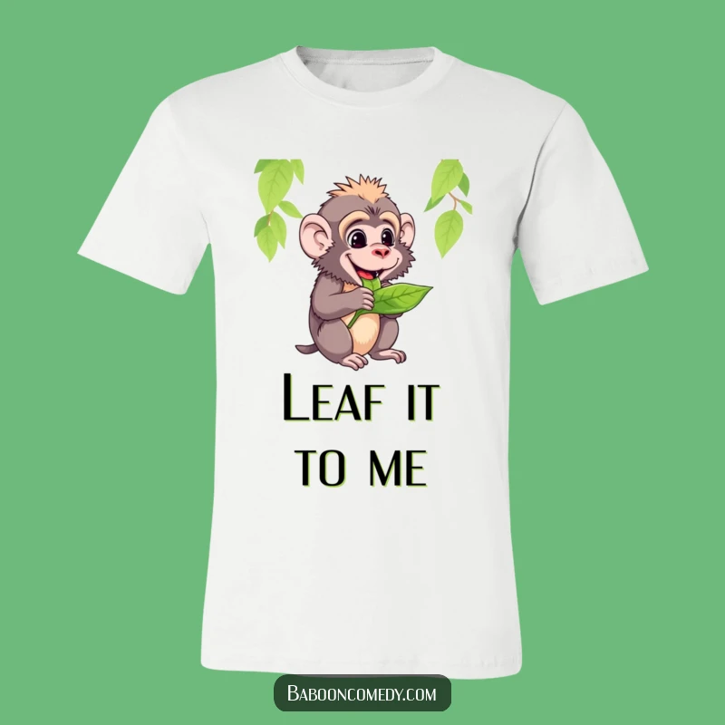 Funny Baboon Leaf Lover T-Shirt: The Ultimate Humorous Gift for Relaxed Vibes