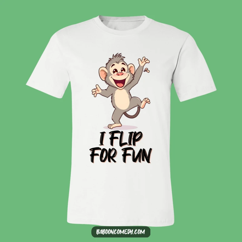Funny Cartwheeling Baboon T-Shirt: Hilarious Primate Acrobatics for a Joyful, Comical Look
