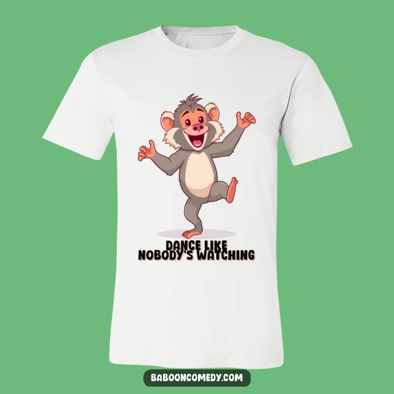 Funny Kawaii Baboon Dance T-Shirt - Funky Primate Party Tee