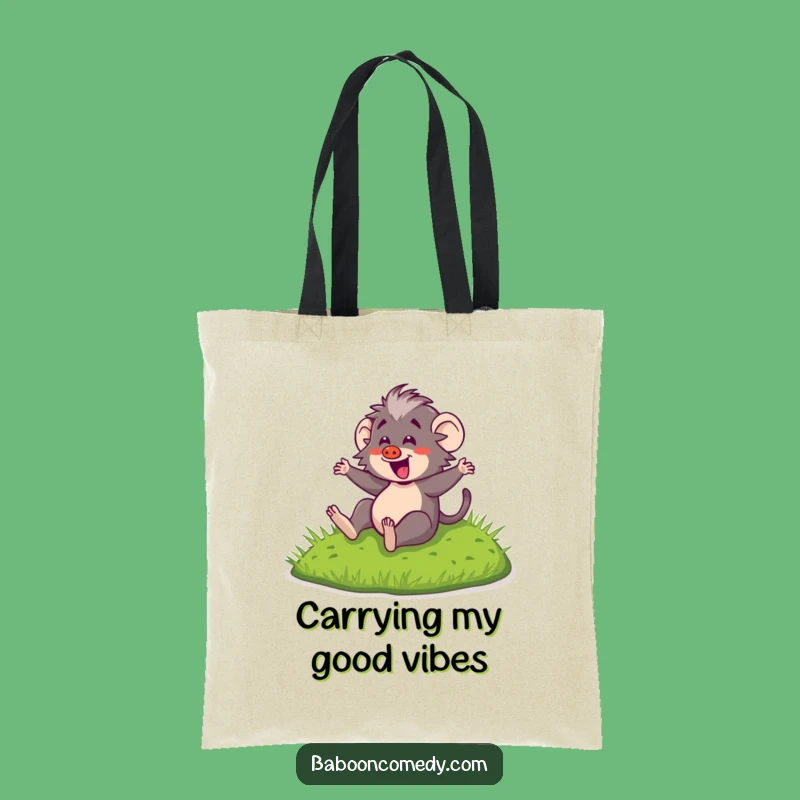 Funny Kawaii Baboon Sliding Tote Bag - Spacious & Cute Animal Carryall, Gift
