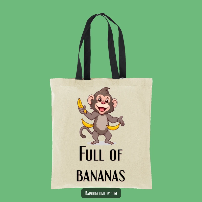 Funny Baboon Juggling Bananas Tote Bag: Skilled Primate Comedy Carry-All