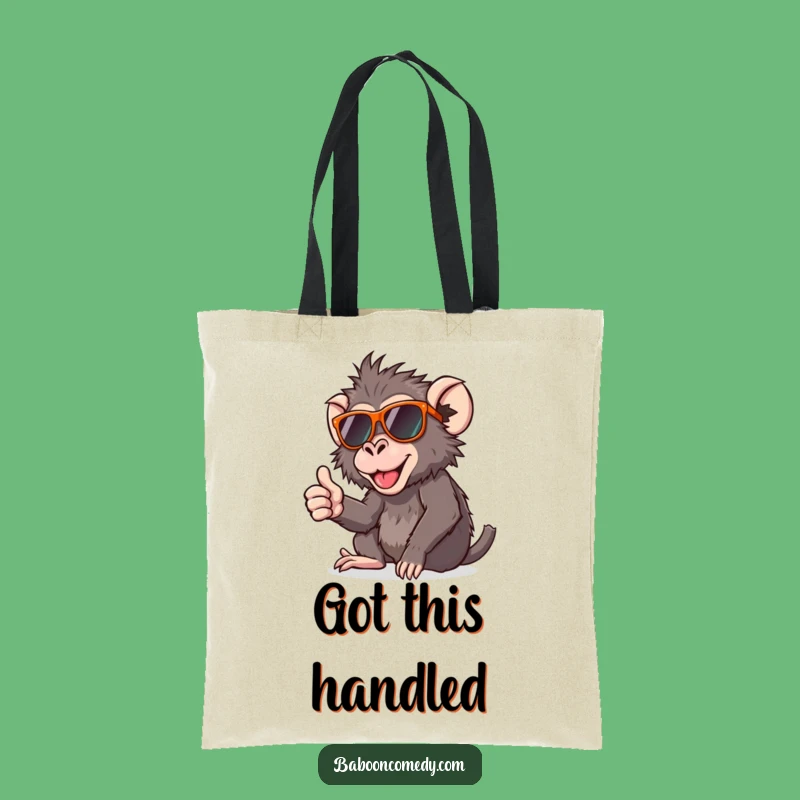 Funny Thumbs Up Baboon Tote Bag: Stylish & Practical, Perfect Funny Gift