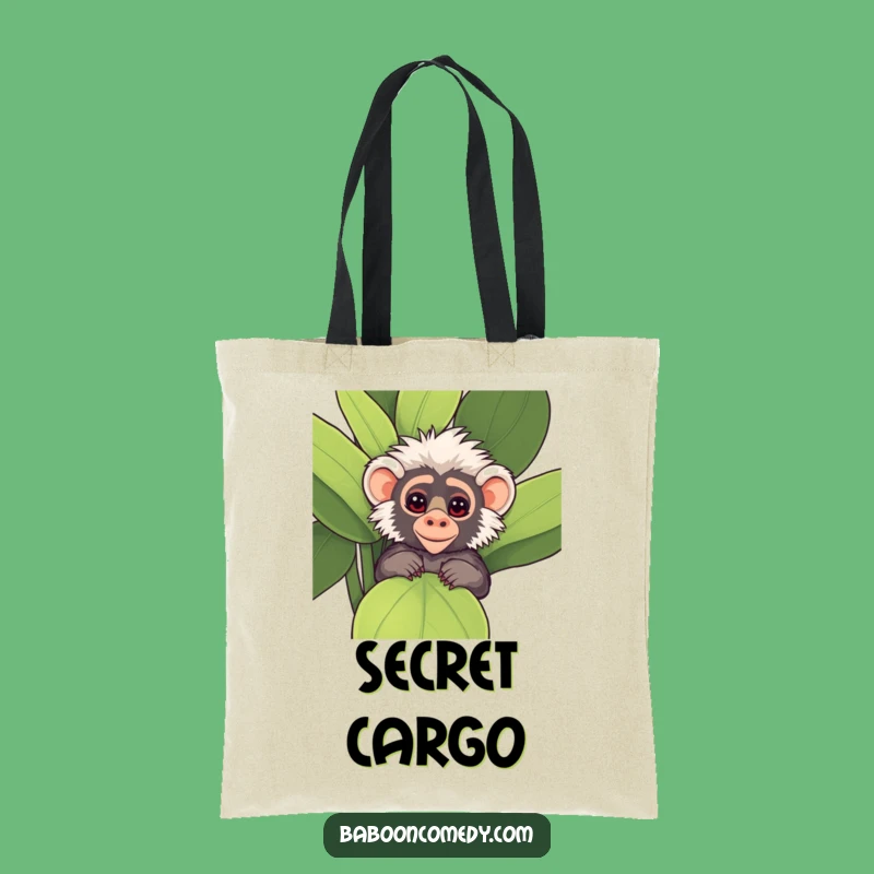 Funny Kawaii Baboon Plant Tote Bag - Secret Keeper!