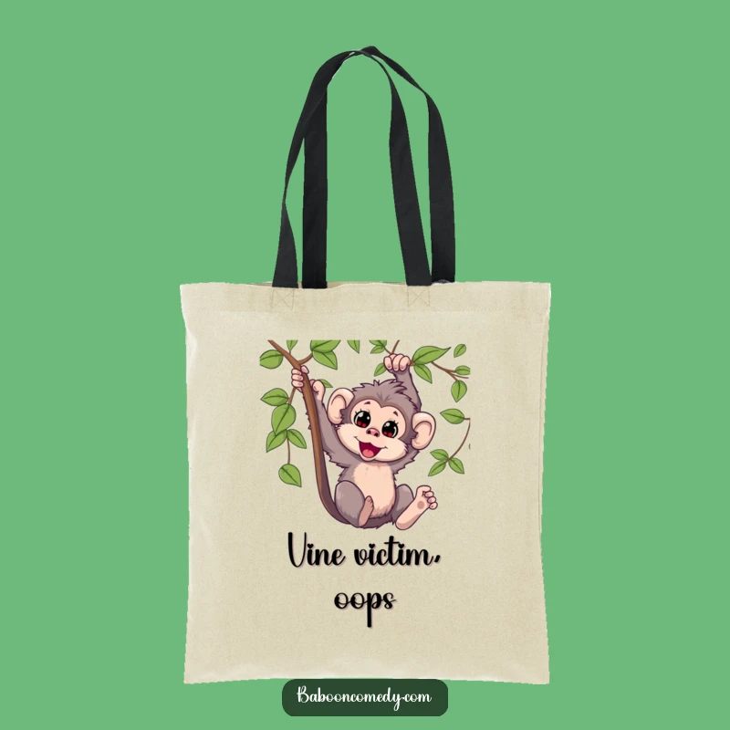 Funny Kawaii Baboon Swinging Tote Bag: Carry Your Essentials with Primate Pizzazz